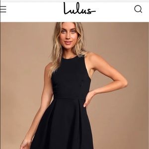 Lulus Cutout and About Black Skater Dress